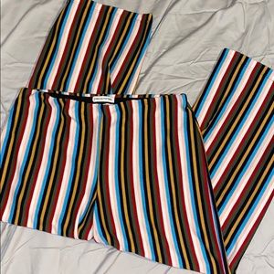 Urban Outfitters Rainbow Striped Crop Pants